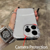 Clear Corrugated Silicone Case for iPhone